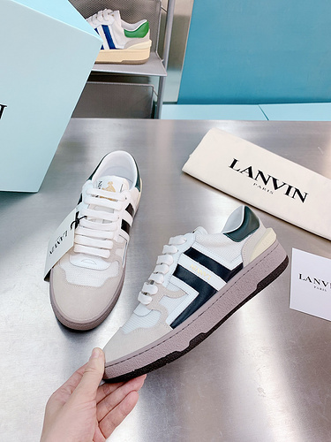 Lanvin latest lace-up fashion casual couple panel shoes 35-44_-9d2d2c8f